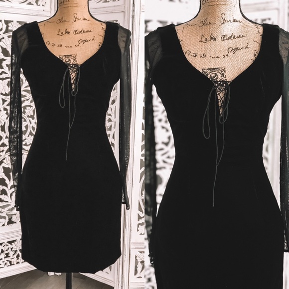 Saks Fifth Avenue Dresses & Skirts - David Fielden evening black velvet mini dress 6